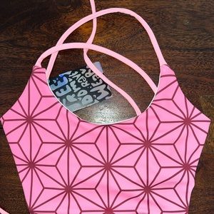 Freedom Rave Wear Pink Bamboo Whisper Lush Top - Small 🎀👙